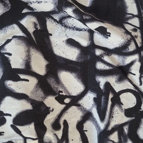 Artelier Nicole Miller Black & White Linen-Blend Ruched Sheath Dress - Size 8 - Picture 3 of 10